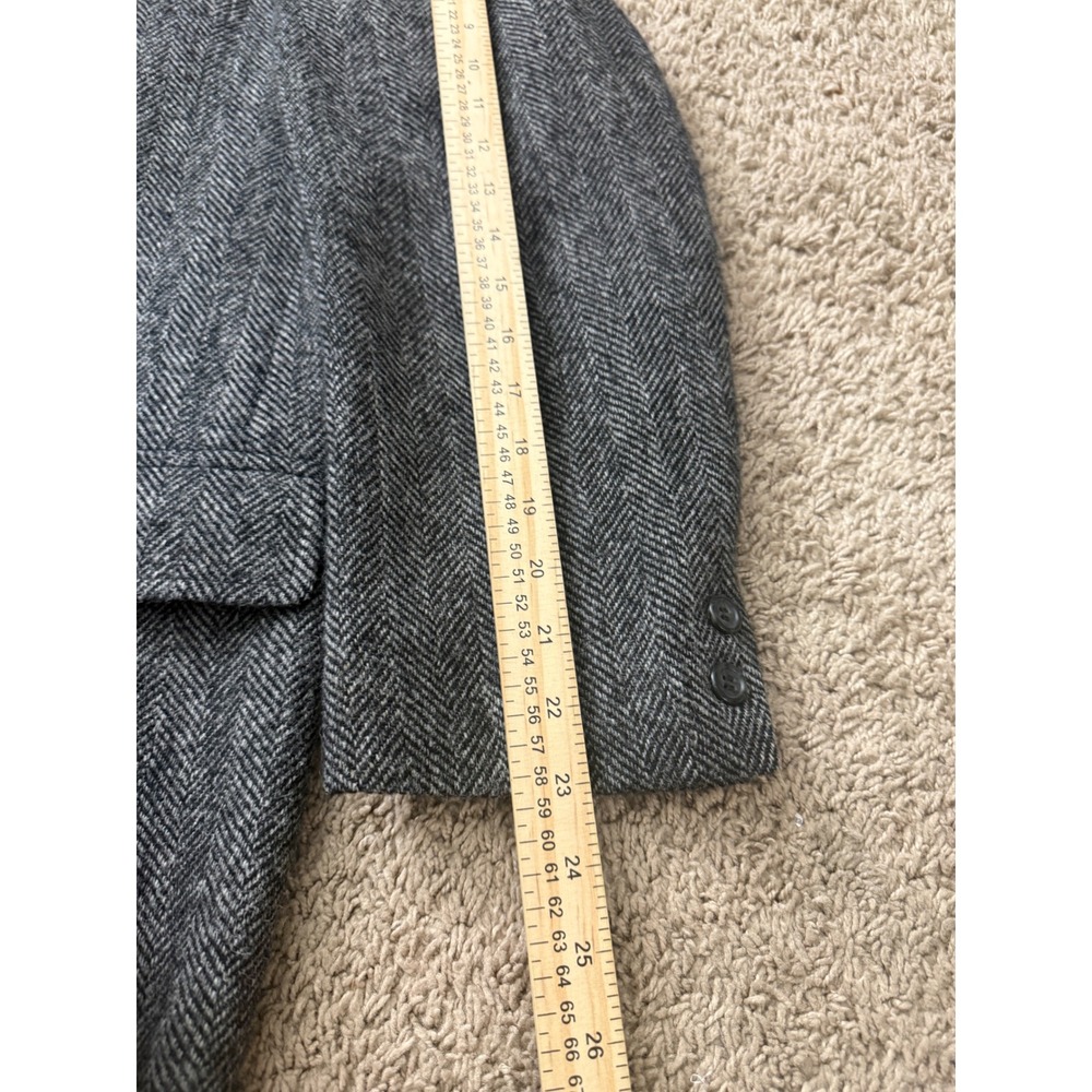 Brooks Brothers BrooksTweed Grey Herringbone Shetland Wool Blazer Sport Coat 43R - Picture 4 of 9